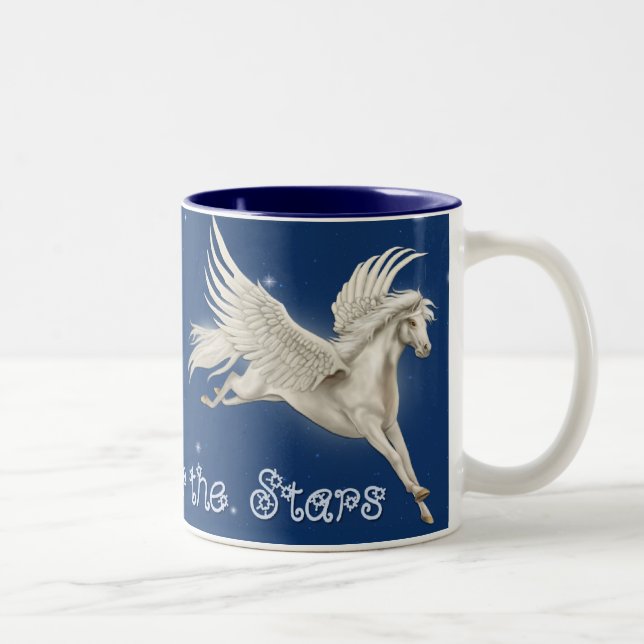 Caneca De Café Em Dois Tons Voando Pegasus (Direita)