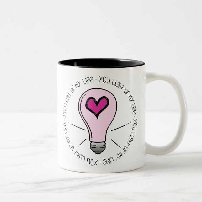 Caneca De Café Em Dois Tons Você Acende Minha Vida (Direita)