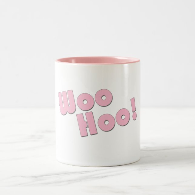 Caneca De Café Em Dois Tons Você balança o traço do arco-íris! Woohoo! (Centro)