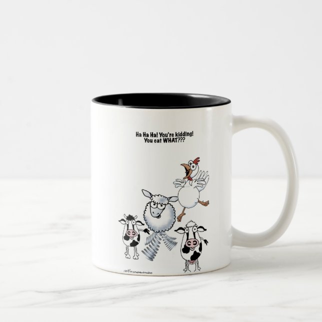 Caneca De Café Em Dois Tons Você come que? (Direita)
