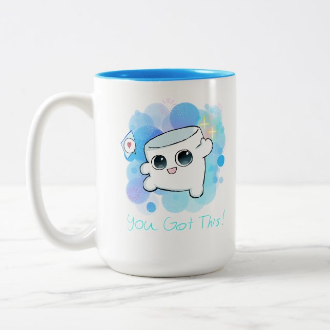 Caneca De Café Em Dois Tons Você consegue! (Esquerda)