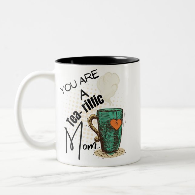 Caneca De Café Em Dois Tons Você é a mãe engraçada (Esquerda)