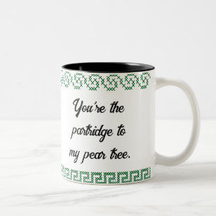 Caneca De Café Em Dois Tons Você é a perdiz da minha pereira.
