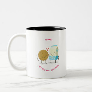 Caneca De Café Em Dois Tons Você E Eu Apenas Essa Conexão Leite E Biscoitos