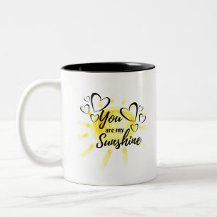 Caneca De Café Em Dois Tons Você É Meu Sol De Corações