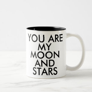 Caneca De Café Em Dois Tons Você é minha lua e estrelas Mug   Denda de dia d