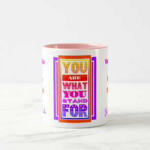 Caneca De Café Em Dois Tons Você É O Que Você Defende