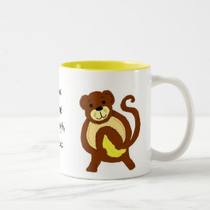 Caneca De Café Em Dois Tons Você é sempre macaco