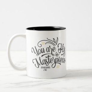 Caneca De Café Em Dois Tons Você é seu verso da bíblia da obra-prima