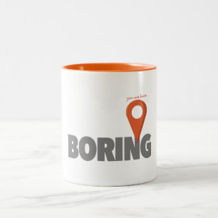 Caneca De Café Em Dois Tons Você está aqui - furando