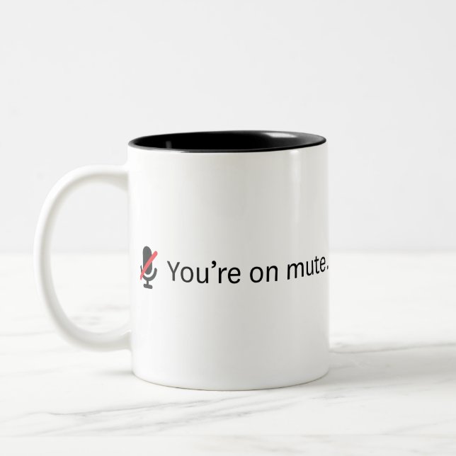 Caneca De Café Em Dois Tons Você está com mudo. (Esquerda)