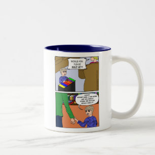 Caneca De Café Em Dois Tons Você está indo espancar a parte inferior da mam
