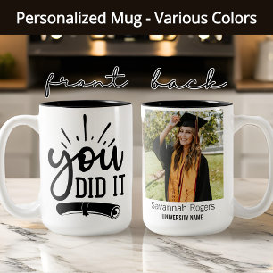 Caneca De Café Em Dois Tons Você Fez Isso! Mug de Foto Personalizado, Presente