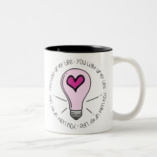 Caneca De Café Em Dois Tons Você ilumina acima minha vida