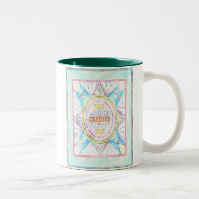 Caneca De Café Em Dois Tons Você inspira-me (Direita)