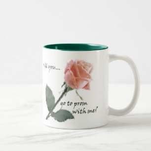 Caneca De Café Em Dois Tons Você irá ao baile de formatura comigo?