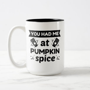 Caneca De Café Em Dois Tons Você Me Teve Na Pumpkin Spice