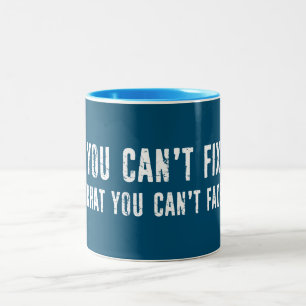 Caneca De Café Em Dois Tons Você não consegue consertar o que você não consegu