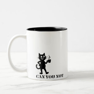 Caneca De Café Em Dois Tons Você Não é Engraçado Gato