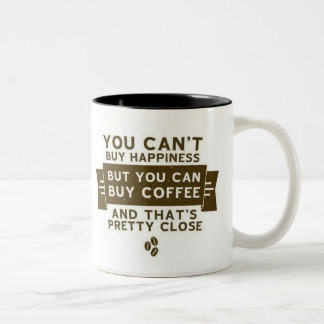 Caneca De Café Em Dois Tons Você não pode comprar a felicidade mas o café é