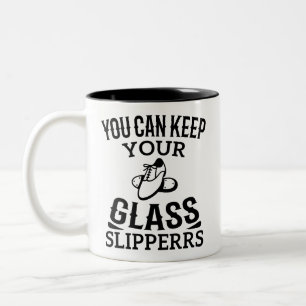 Caneca De Café Em Dois Tons Você pode guardar o seu sapato Legal Dançarinos