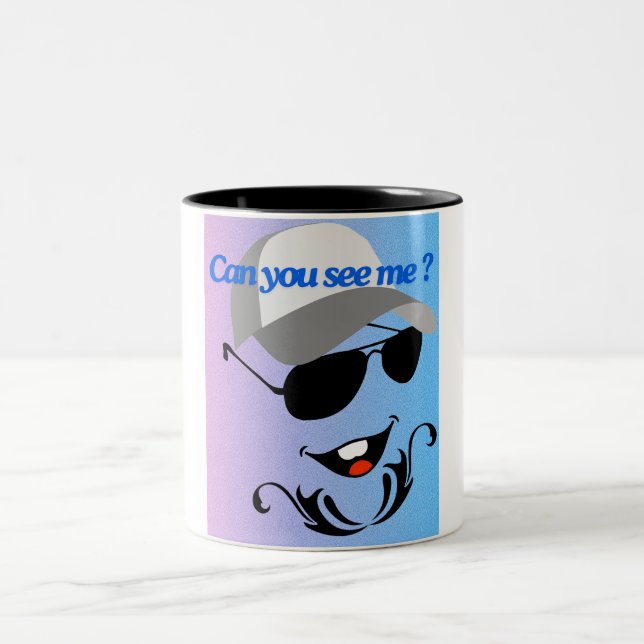 Caneca De Café Em Dois Tons Você Pode Me Ver? (Centro)