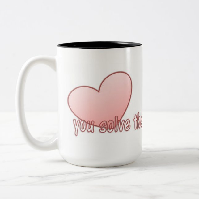 Caneca De Café Em Dois Tons Você Resolve o Mistério (Esquerda)