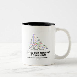 Caneca De Café Em Dois Tons Você Sabe Qual Linha É A Linha De Euler? (Geometri