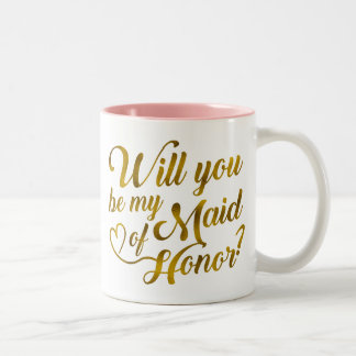 Caneca De Café Em Dois Tons Você será minha Madrinha de casamento?