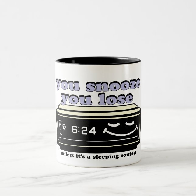 Caneca De Café Em Dois Tons você snooze você perder (Centro)