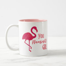 Caneca De Café Em Dois Tons Você Vai Garota Rosa Flamingo