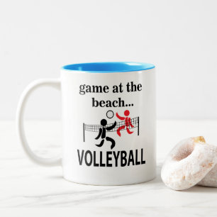 Caneca De Café Em Dois Tons Voleibol de praia
