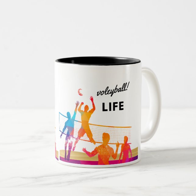 Caneca De Café Em Dois Tons Voleibol Laife (Frente Esquerda)