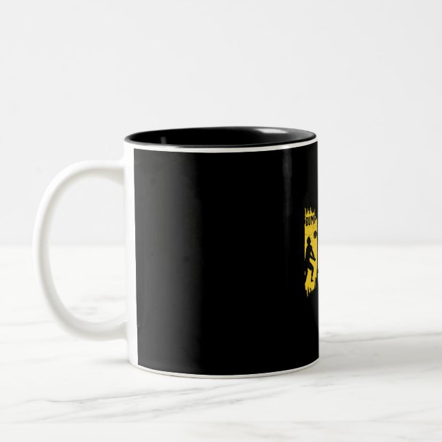 Caneca De Café Em Dois Tons Volleyball Player | Set Spike Repeat (Esquerda)