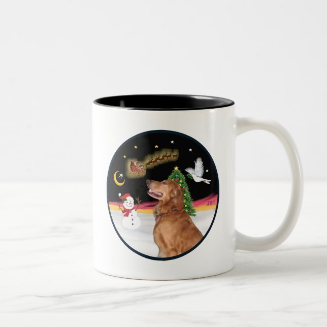 Caneca De Café Em Dois Tons Voo Noturno (R) - Golden (cabeça B) (Direita)