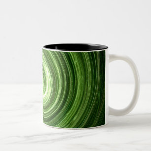 Caneca De Café Em Dois Tons Vórtice Verde