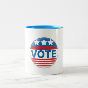 Caneca De Café Em Dois Tons Votação
