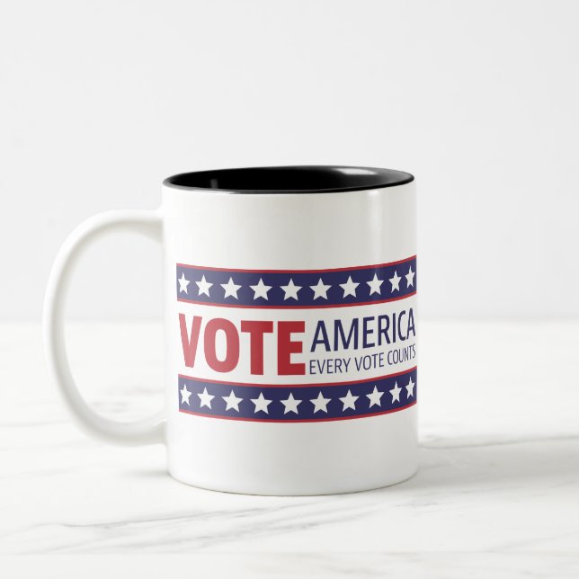Caneca De Café Em Dois Tons Voto (Esquerda)