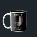 Caneca De Café Em Dois Tons Voto a favor do condenado Felon Pro Trump 2024<br><div class="desc">Voto a favor do condenado Felon Pro Trump 2024</div>