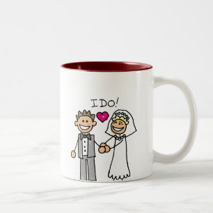 Caneca De Café Em Dois Tons Votos de Noiva e de Groom Exchange