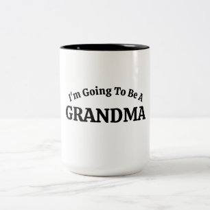 Caneca De Café Em Dois Tons Vou Ser AVÓ, Texto Preto