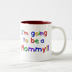 Caneca De Café Em Dois Tons Vou Ser Mamãe Cores Primárias