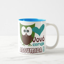 Caneca De Café Em Dois Tons Vovó Coruja Assumida