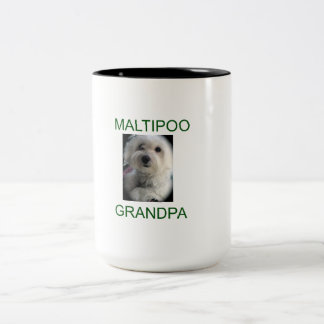 Caneca De Café Em Dois Tons Vovô de Maltipoo