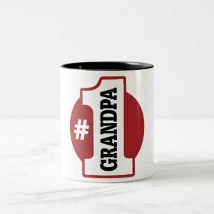 Caneca De Café Em Dois Tons Vovô do número 1