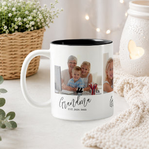 Caneca De Café Em Dois Tons Vovó Estabeleceu Roteiro Moderno 3 Foto