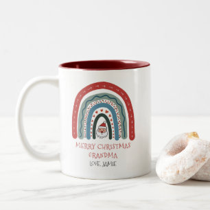 Caneca De Café Em Dois Tons Vovó Natal - Mug De Café De Dois Toneladas