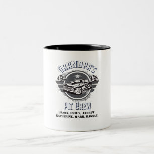 Caneca De Café Em Dois Tons Vovô, netos, Carro de Músculo-Músculo