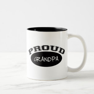 Caneca De Café Em Dois Tons Vovô orgulhoso (preto)