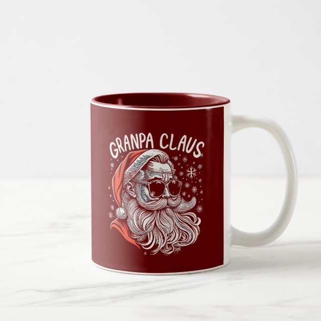 Caneca De Café Em Dois Tons Vovô Papa Claus Papais noeis Engraçado Presente de (Direita)